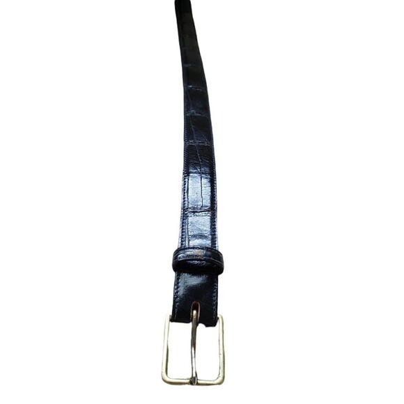 Vintage Ralph Lauren Women\'s Genuine Alligator Belt Sz 28 Made in Italy 1” Wide main image 5
